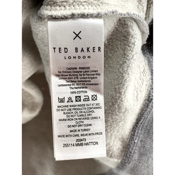 TED BAKER LONDON Men's Gray Hatton Crewneck Long Sleeve Casual Sweatshirt SZ4(L) - Picture 11 of 11